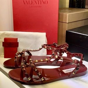 Valentino Authentic Rockstud Gladiator Sandal 39EU
